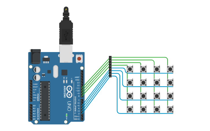 Circuit design Arduino Matrix | Tinkercad