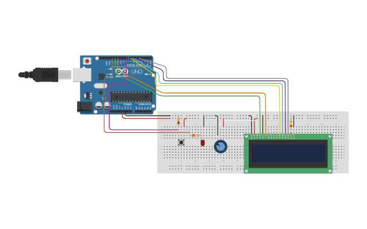 Circuit design Arduino-lcd - Tinkercad