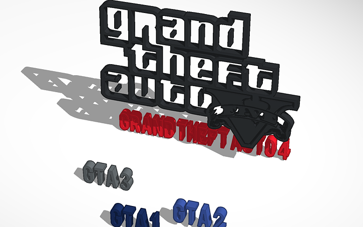 3d Design Gta Logos - Tinkercad