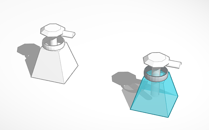 3D design soap dispenser - Tinkercad