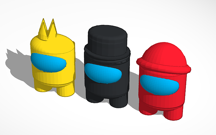 3d Design Among Us Characters Tinkercad