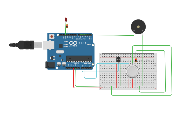 Circuit design FLAME SENSOR - Tinkercad