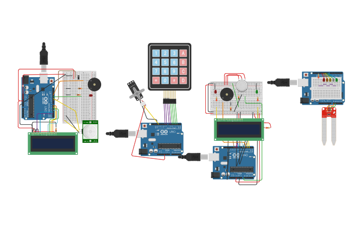 Circuit design Security Alarm System | Tinkercad
