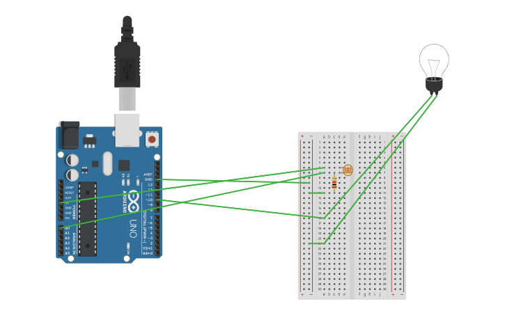 Tinker Cart Circuit design sensor ldr - Tinkercad