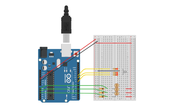 Circuit design Arduino - Tinkercad