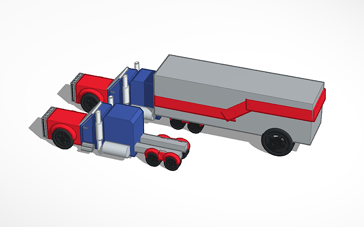 3D design transformers: optimus prime truck (better looking - Tinkercad