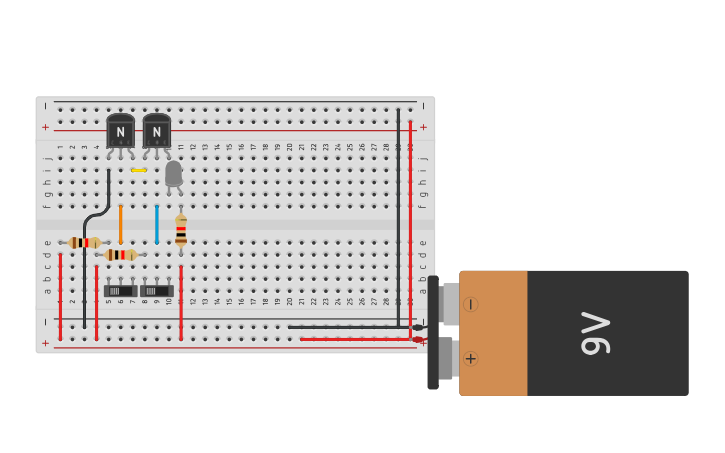 Circuit design AND GATE - Tinkercad