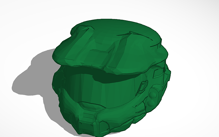 3D design Master Chief Helmet - Tinkercad