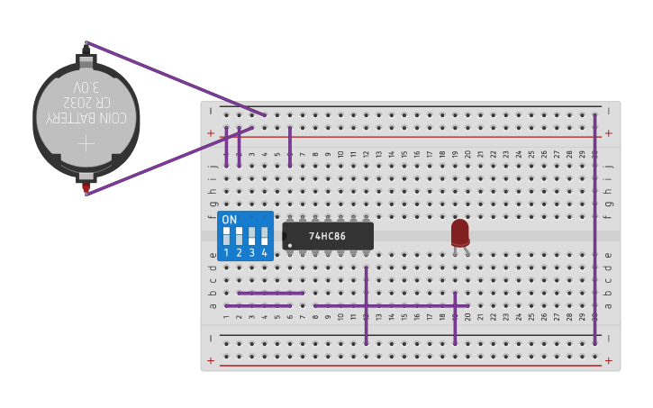 Circuit design circuito puerta exor | Tinkercad