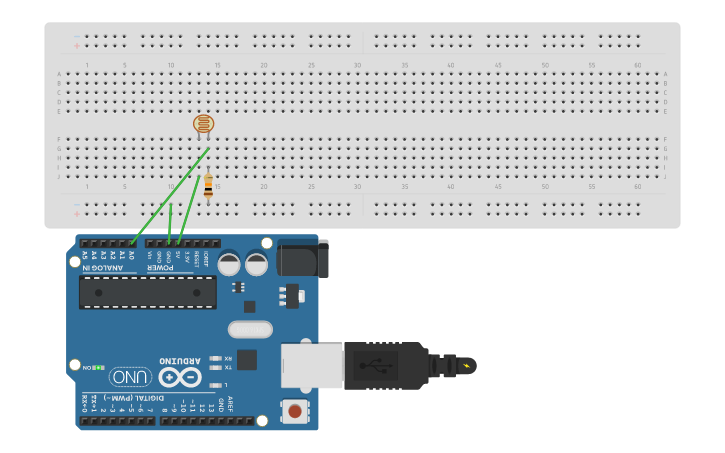 Circuit design Light Sensor - Tinkercad