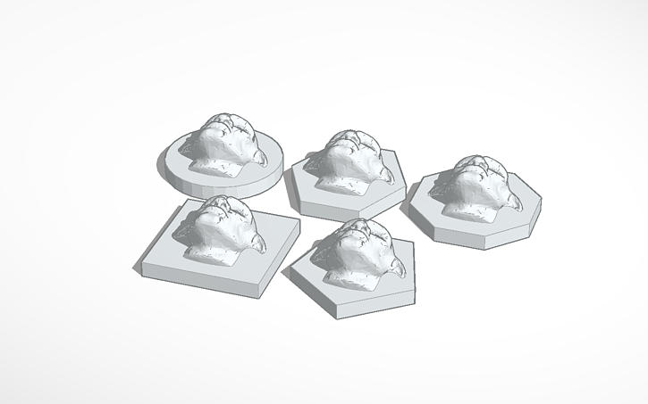 3D design Orc RPG Pawns - Tinkercad