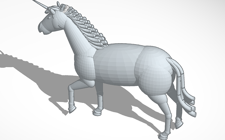 3D design Unicorn - Tinkercad