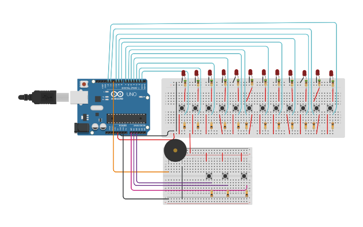 Circuit design Playback Keyboard | Tinkercad