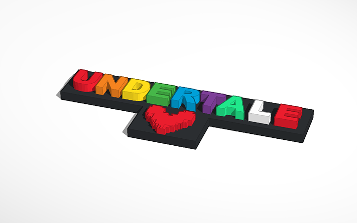 3D design Undertale - Tinkercad