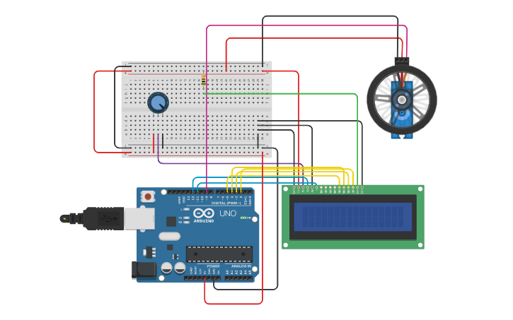 Circuit design SERVO motor activity | Tinkercad
