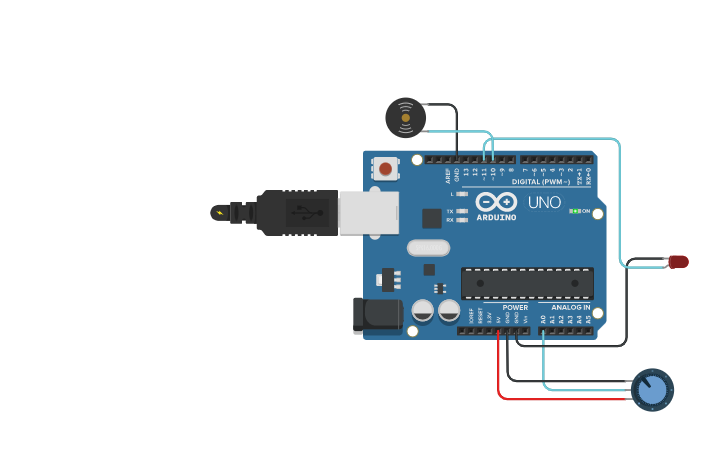 Circuit design water sensor - Tinkercad