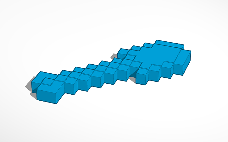 3D Design Minecraft Shovel Tinkercad