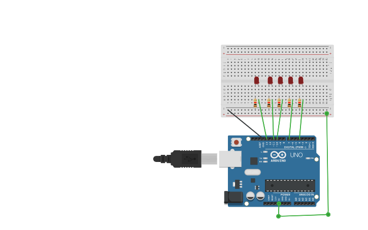 Circuit design Odd Led | Tinkercad