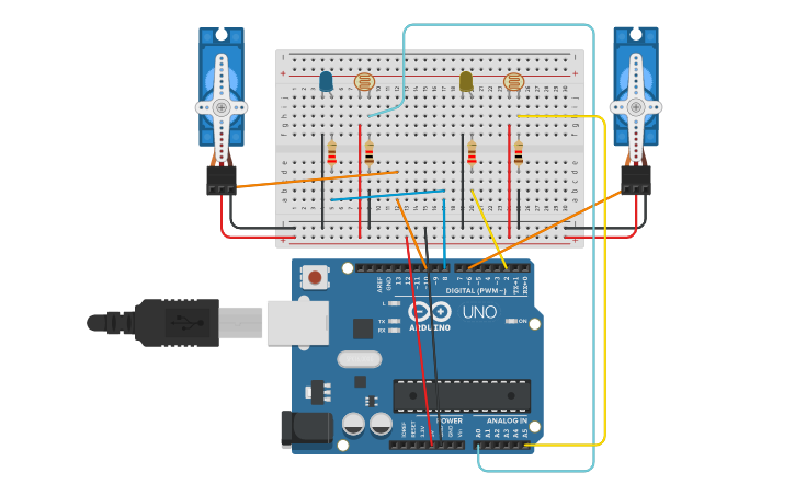 Circuit design practica 12 control de servomotor con fotorresistencia ...