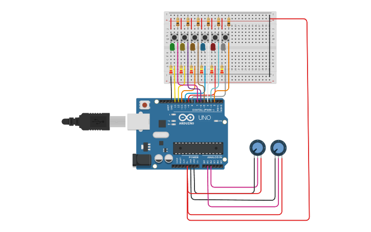 Circuit design Control remoto Bluetooth - Tinkercad