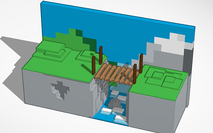 3D design Video game themed Sim lab bridge (copy and try) - Tinkercad