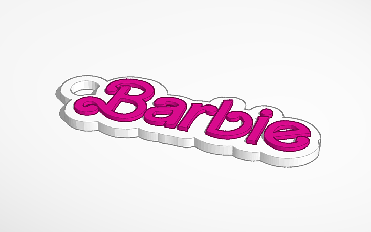 3D design Barbie Llavero - Tinkercad