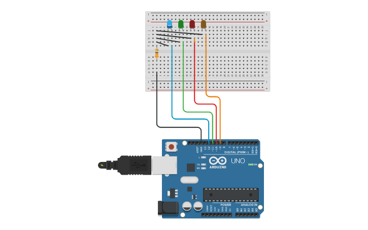Circuit design Andrea Gomez_3A-1_Practica 2 Arduino - Tinkercad