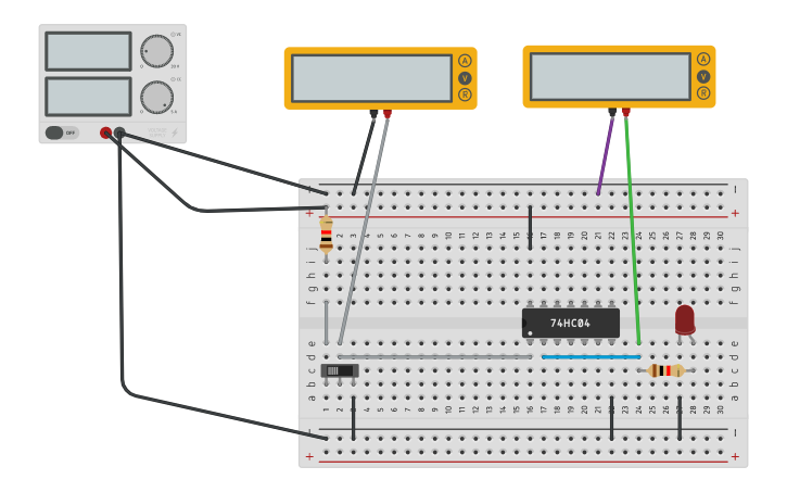 Circuit design circuito not | Tinkercad