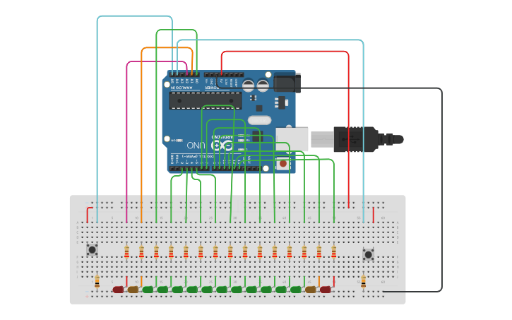 Circuit design Ping Pong Arduino final - Octavo - Tinkercad