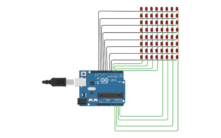 Circuit design 25_8x8 LED Matrix - Tinkercad