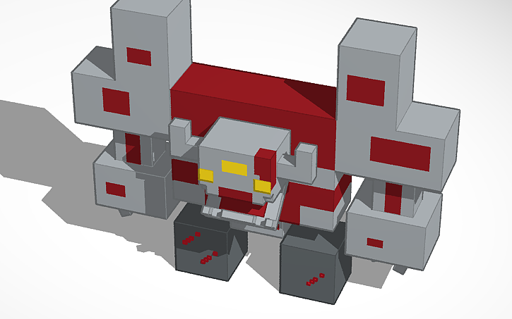 Minecraft Dungeons Redstone Monstrosity Tinkercad