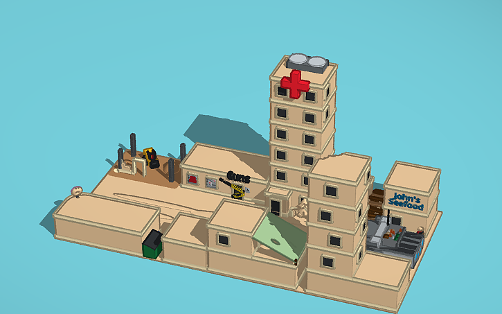 3D design A Ruined City - Tinkercad