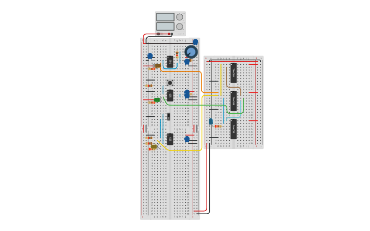 Circuit design 555 timer p9 - Tinkercad