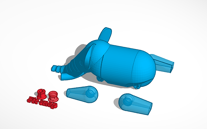 3D design Elephant with fit snap - Tinkercad