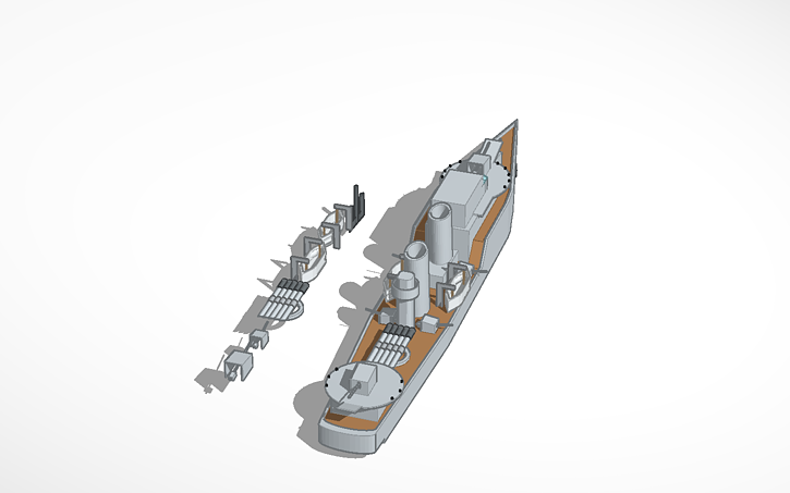 3D design hkugac s2lt 21 ww2 hms bulldog - Tinkercad