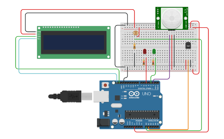 Circuit design «РОЗУМНИЙ ДІМ» - Tinkercad