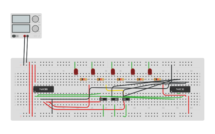 Circuit design circuit - Tinkercad