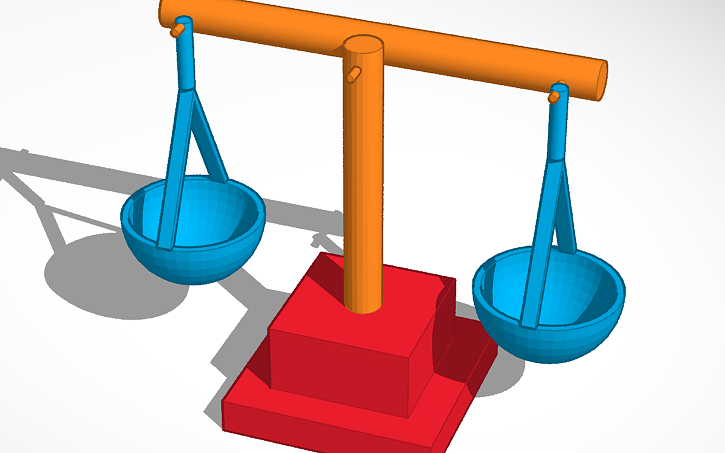 Esit Kollu Terazi Tinkercad