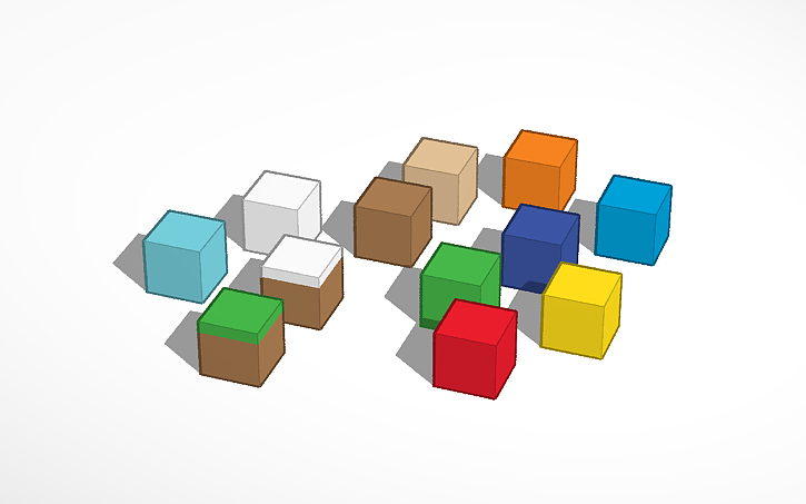 3D design minecraft blocks | Tinkercad