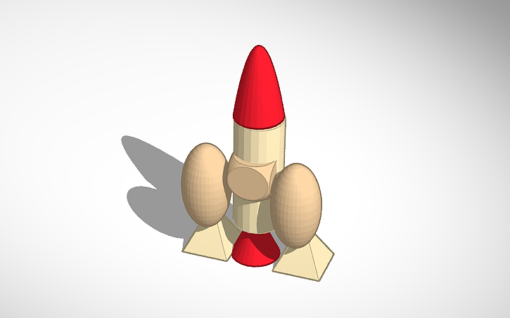 3D design 3d model of rocket - Tinkercad