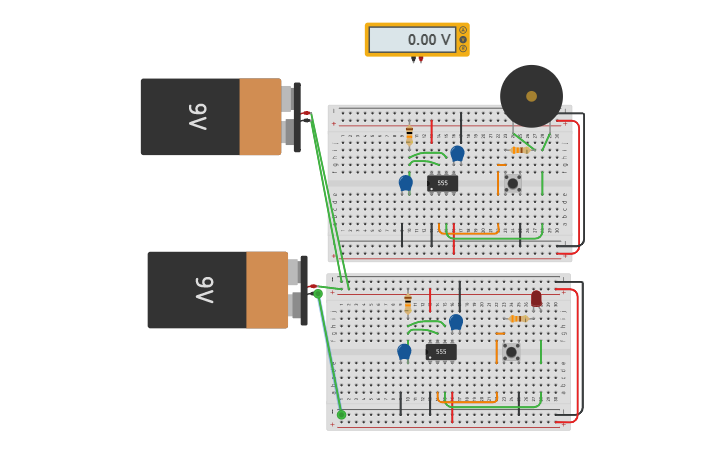 Circuit design ON/OFF Switch (555 Timer IC) - Tinkercad