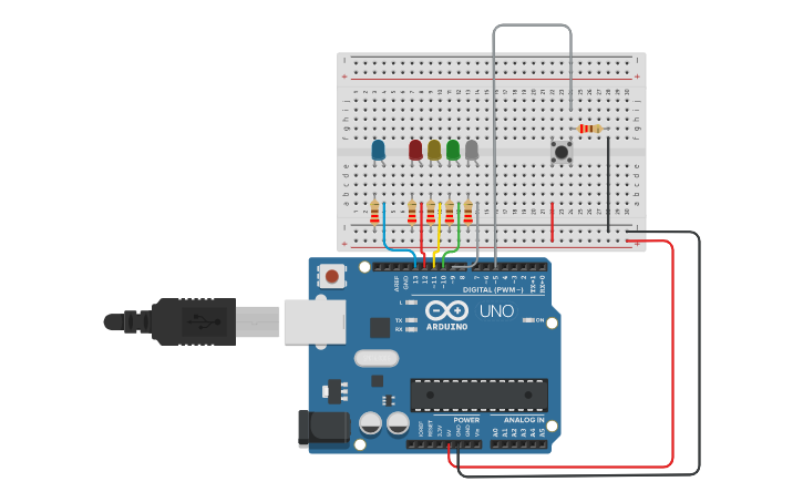 Circuit design OOP Arduino Program - Tinkercad