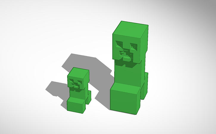 3D design Minecraft creeper and baby | Tinkercad