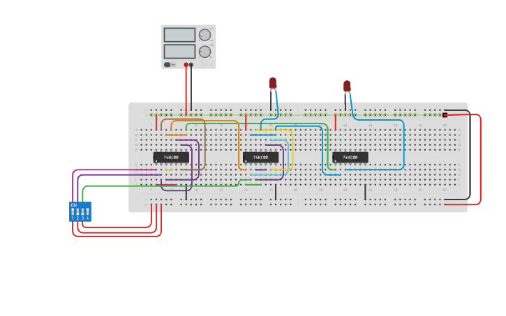 Circuit design Full Subtractor Using Universal Gates - Tinkercad