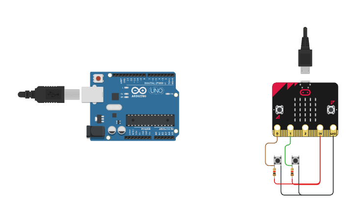 Circuit design Lottery Microbit||Arduino Final - Tinkercad