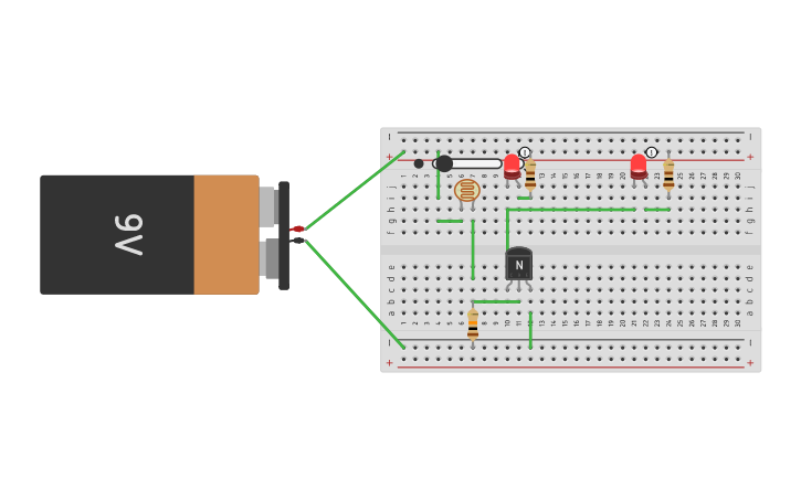 Circuit design Automatic light - Tinkercad