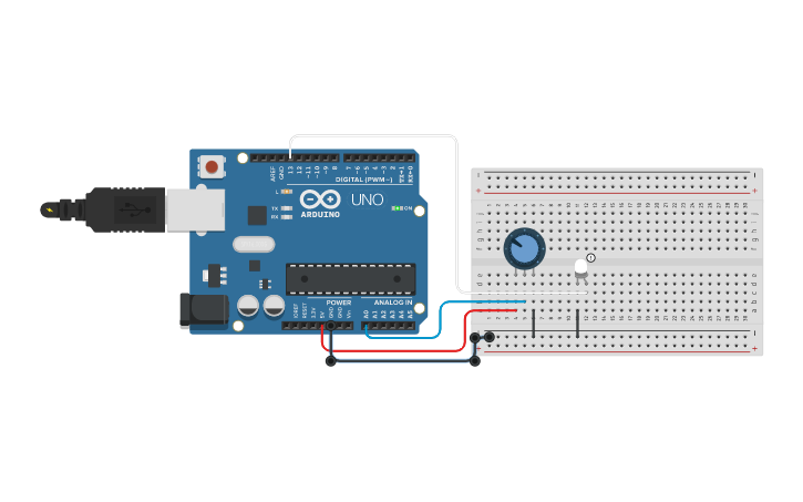 Circuit design Analog - Analog input - Tinkercad