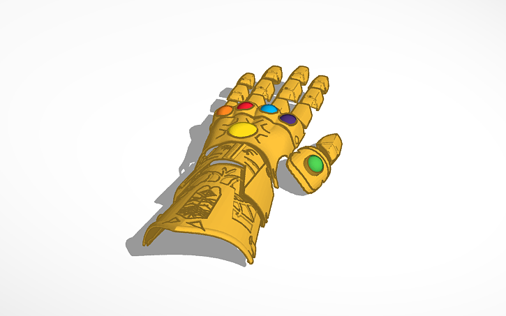 3D design Infinity Gauntlet - Tinkercad