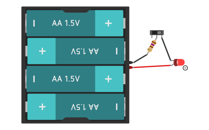 Circuit Design 4aa Batteries - Tinkercad