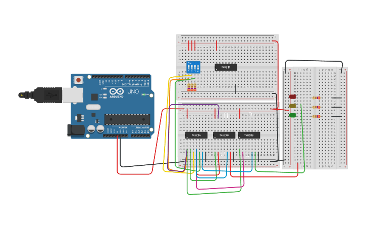 Circuit design Copy of funcion amarillo - Tinkercad